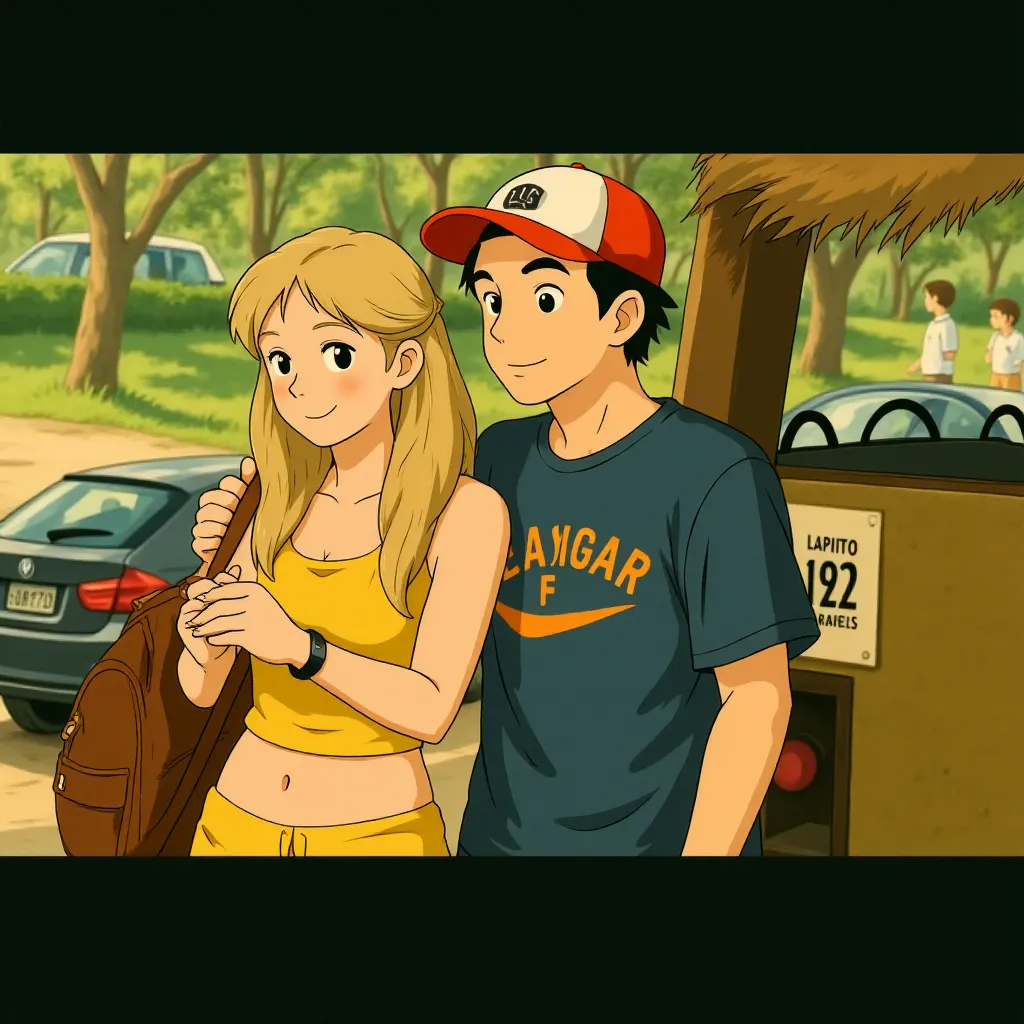 Adam Sandler and Brooklyn Decker in Just Go with It (2011) - Anime style