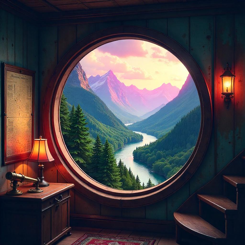 Valley Vista Through a Lighthouse Window