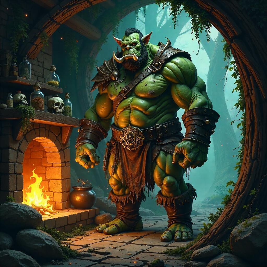 Orc in a Witch Hut Concept Art