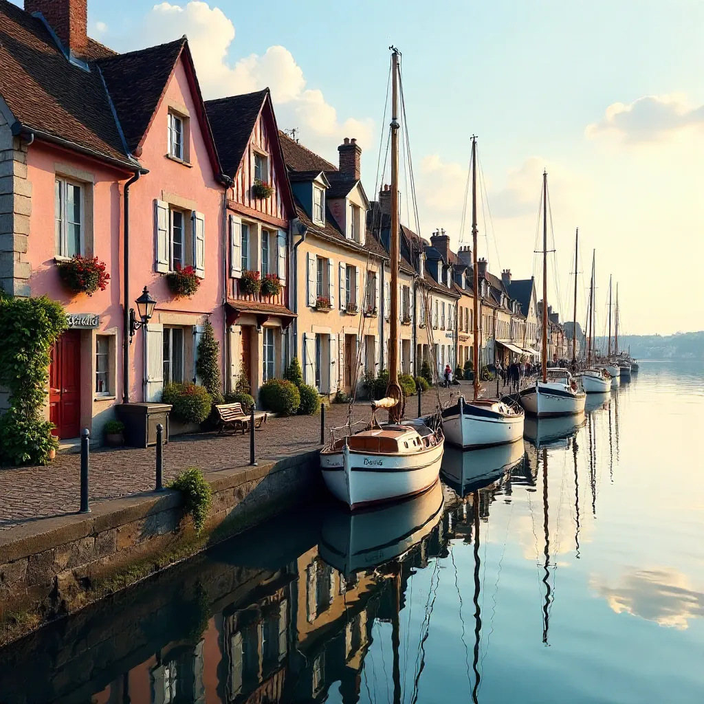 Reflections of Honfleur's Old Harbor