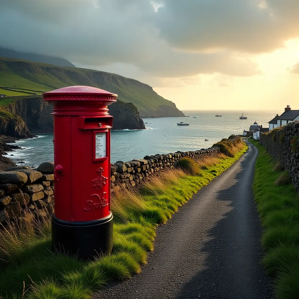 Red Post Box Overlooking Avoch Coastline