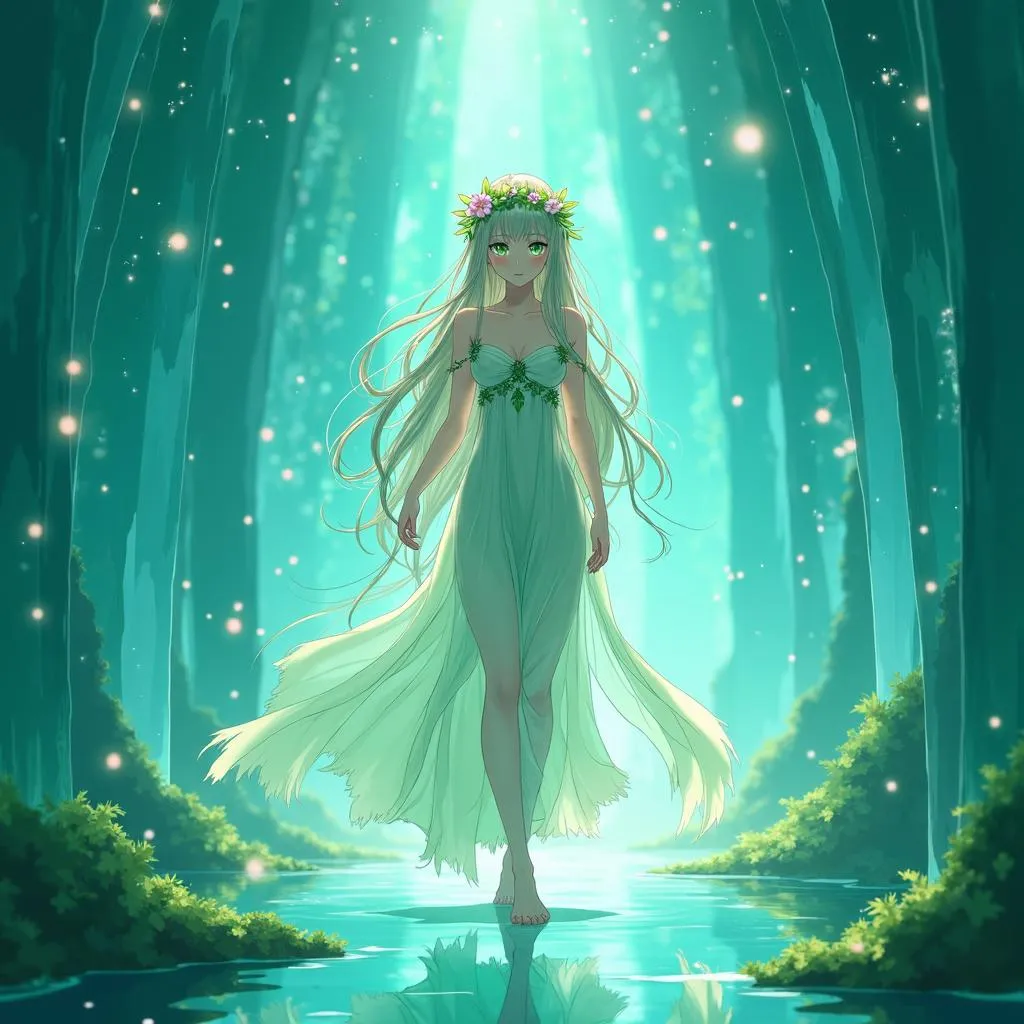 Nymph in a Kaleidoscopic Mirror Dimension