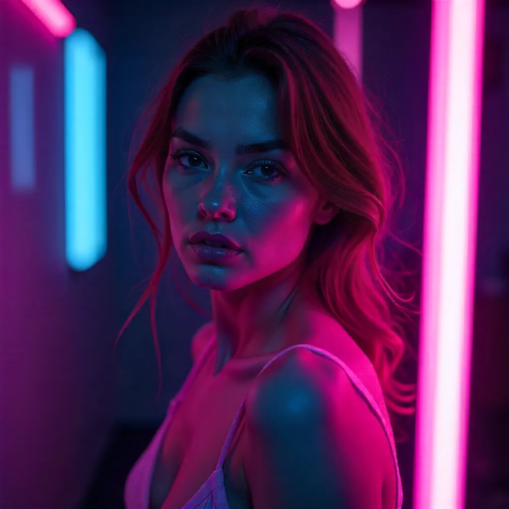 Neon Pulse Studio Portrait