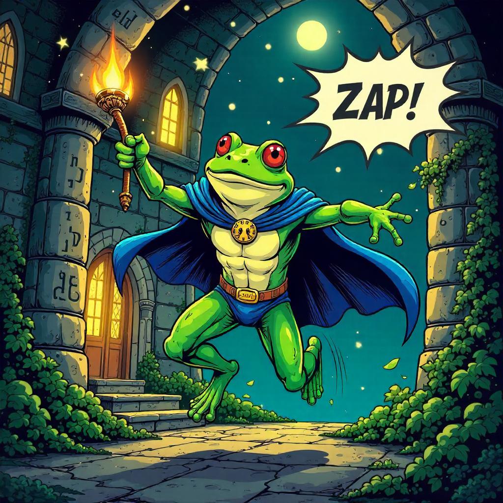 Frog Hero in an Enchanted Castle: Comic Splash