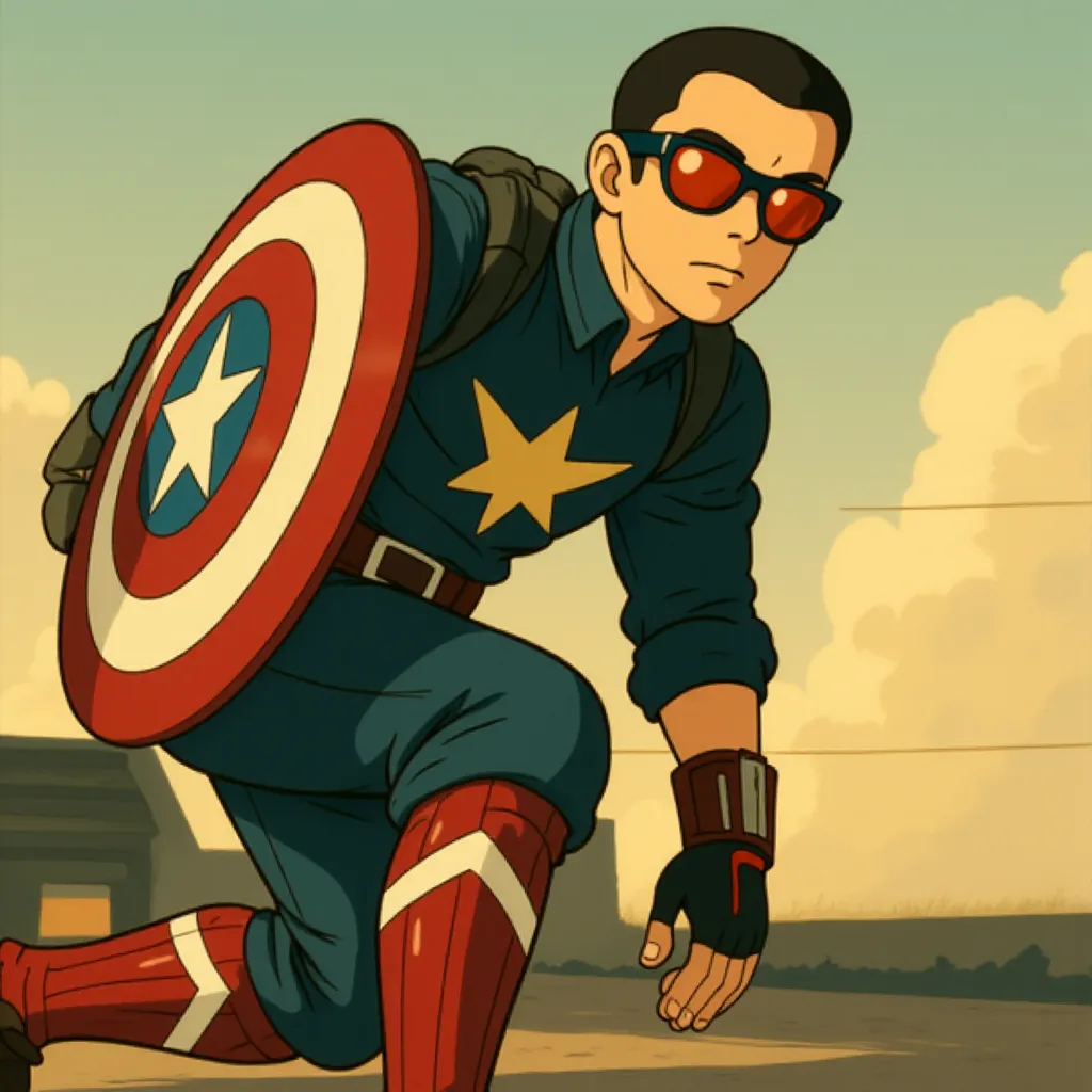 Anthony Mackie in Captain America: Brave New World (2025) - Ghibli style