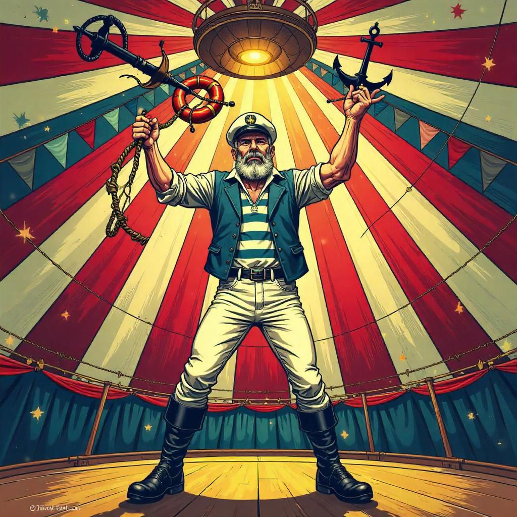 Sailor Hero in a Comic Circus Tent