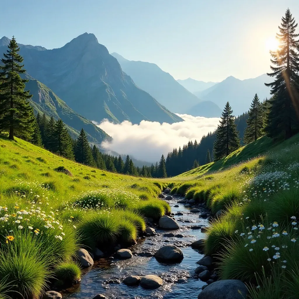 Peaceful Bolu Mountain Vista with Clouds