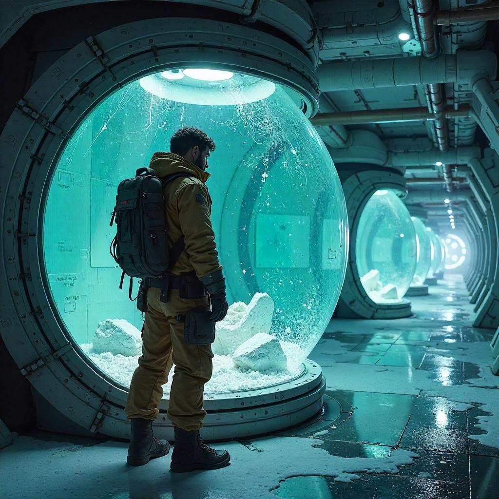 Cryogenic Chamber Archaeologist Concept Art