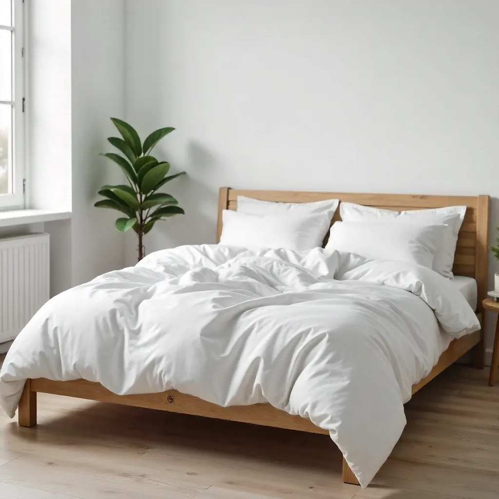 Minimalist Bedroom: Cozy Rumpled White Bedding