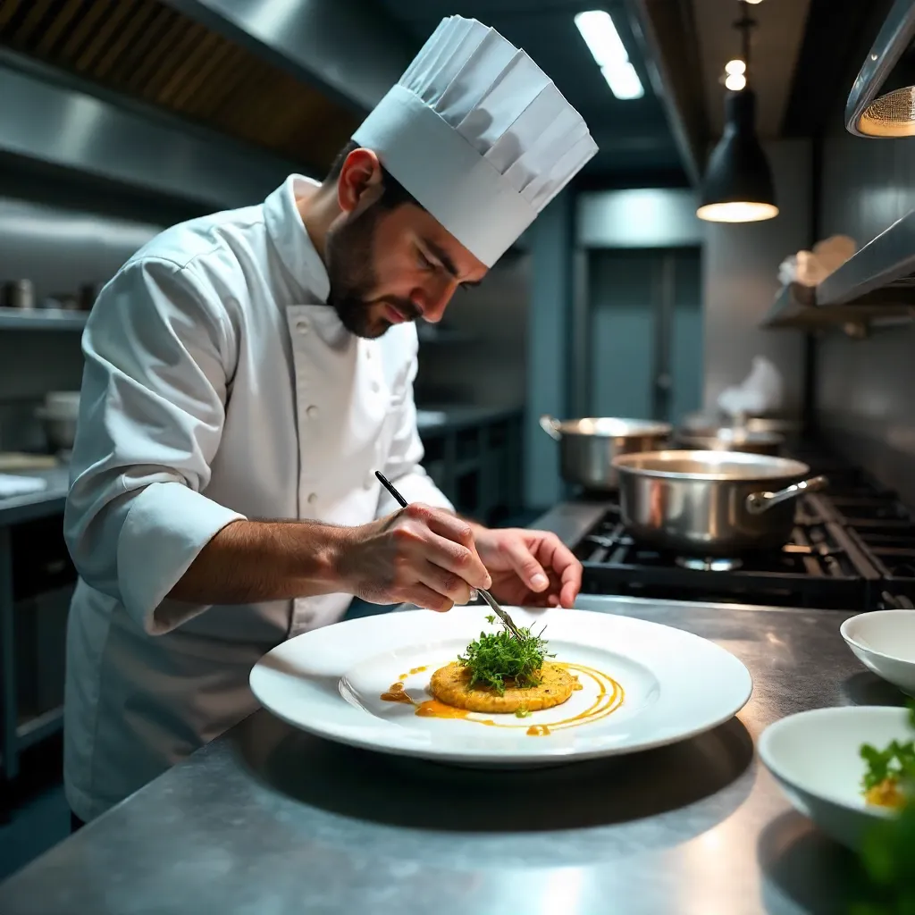 Precision Plating in a High-End Kitchen