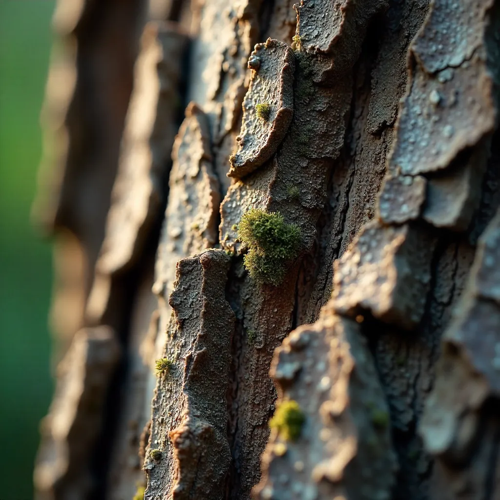 Macro Close-Up: Rugged Tree Bark Texture