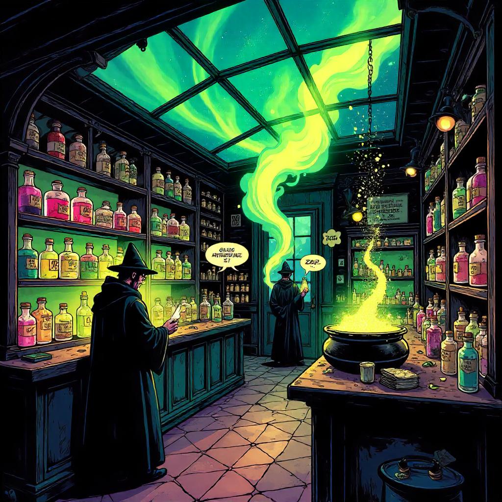 Aurora Over the Potion Shop: Comic Ink Night