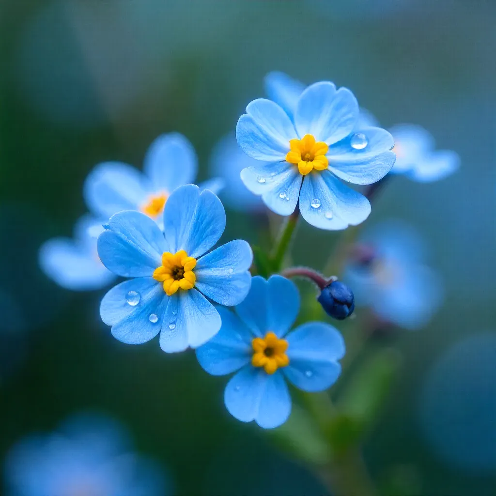 Dreamy Swirl of Blue Forget-Me-Not Blooms