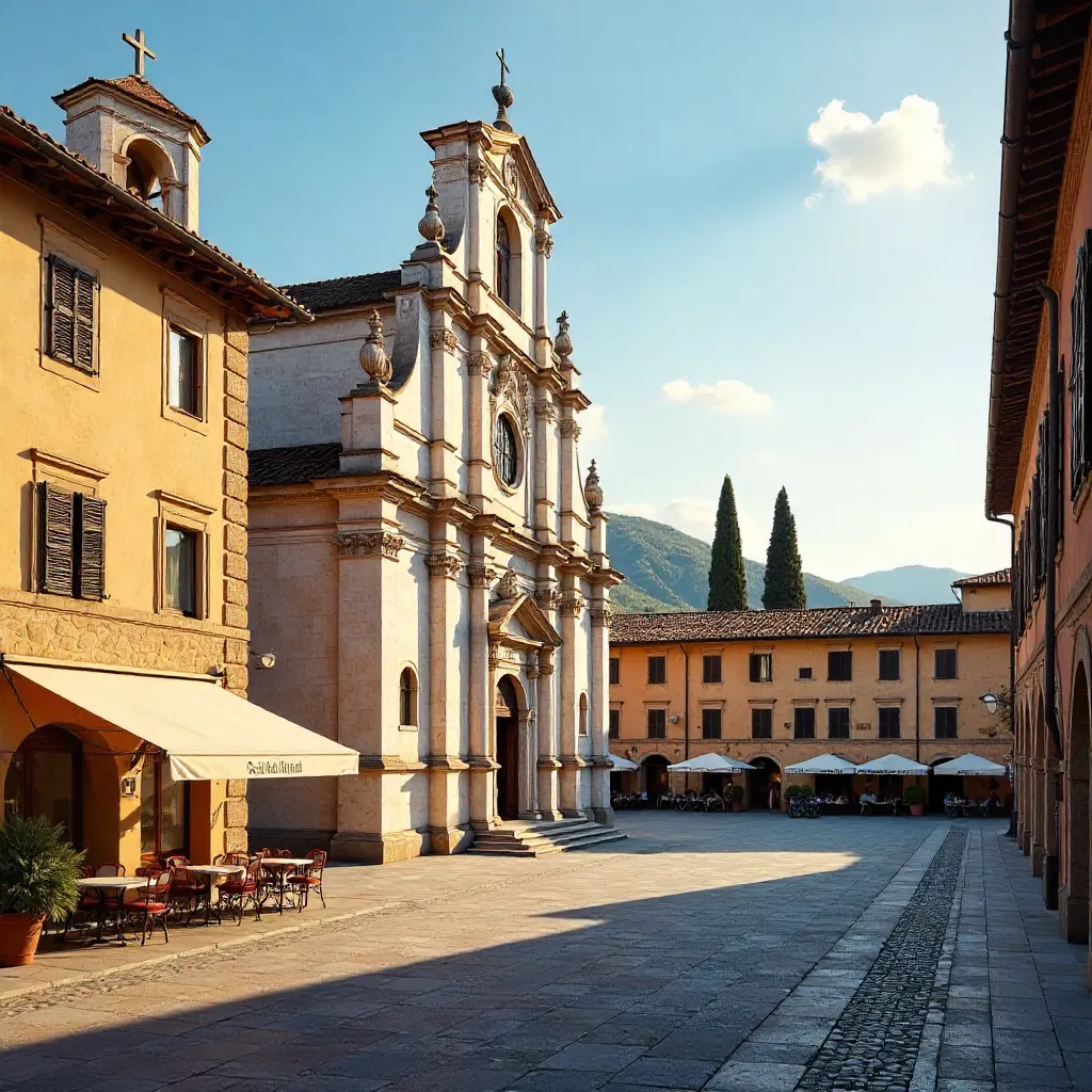 Lucca's Piazza San Michele at Golden Hour