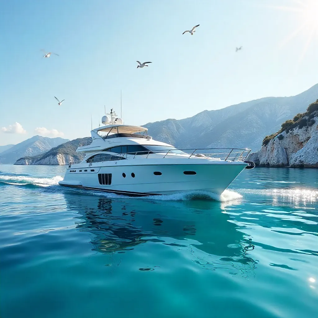 Serene Yacht Sailing off Zakynthos, Greece