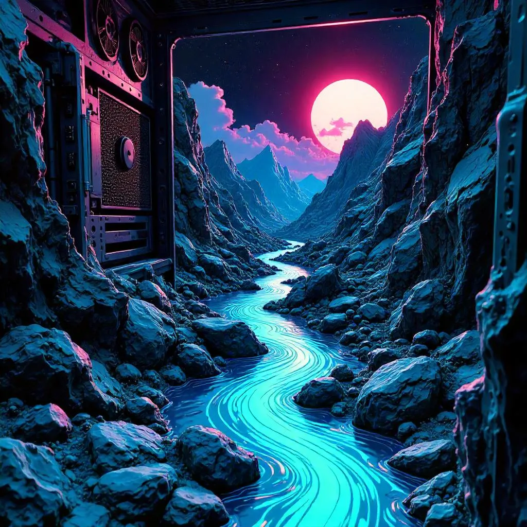 River in the Circuit: A Comic Panel Inside a Computer