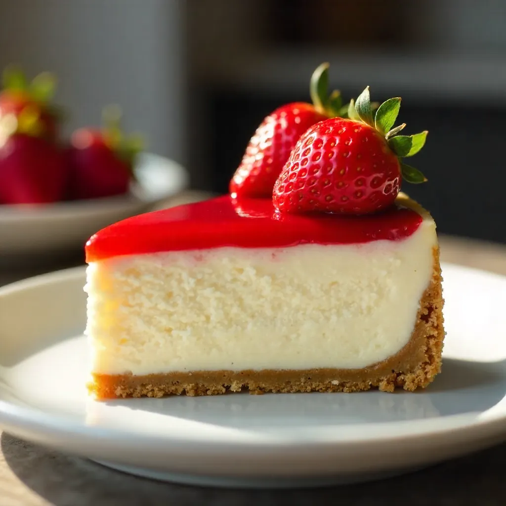 Creamy Strawberry Cheesecake Slice