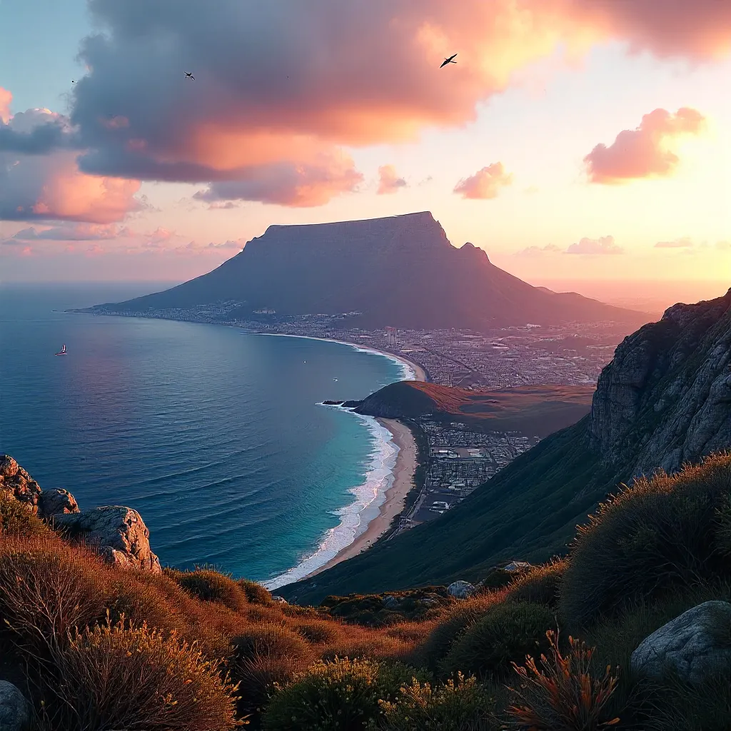 Table Mountain Panorama Over Cape Town