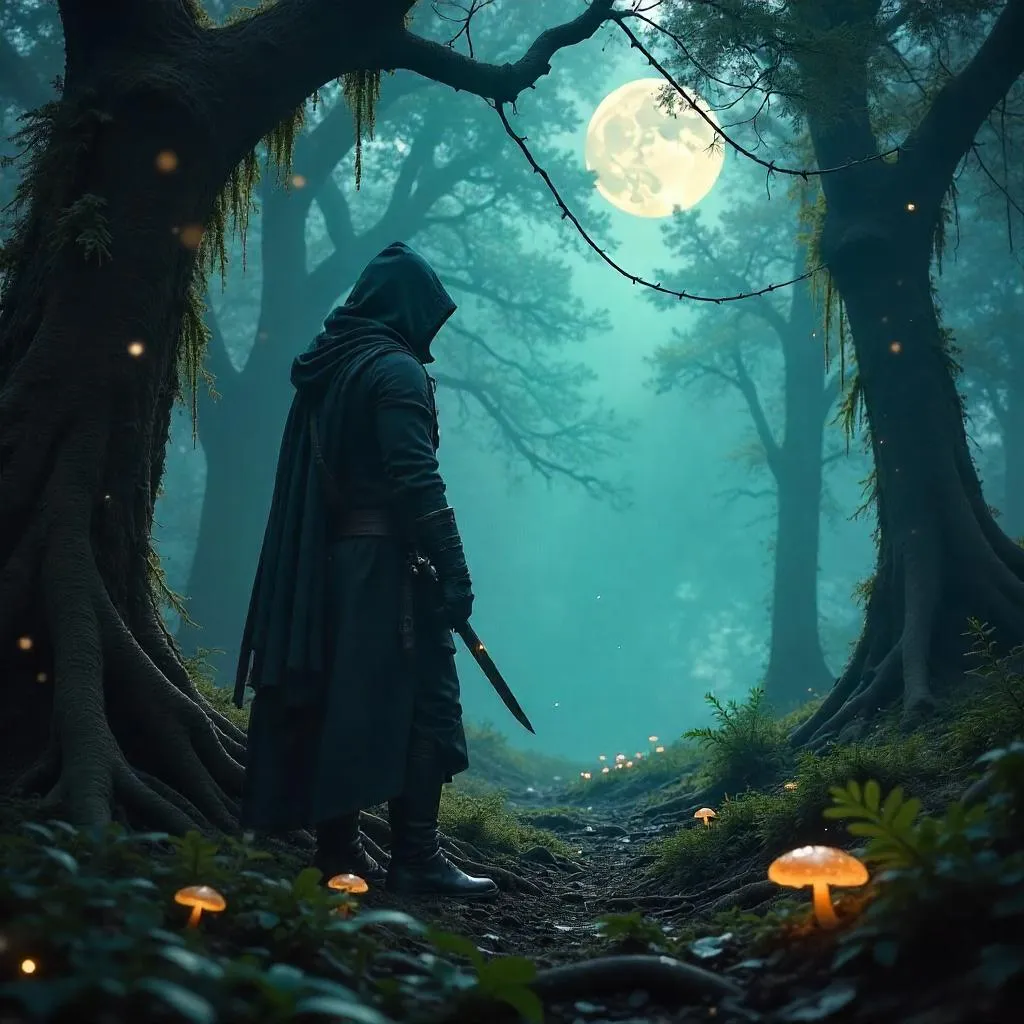 Silent Shadow: Assassin in a Mystical Forest