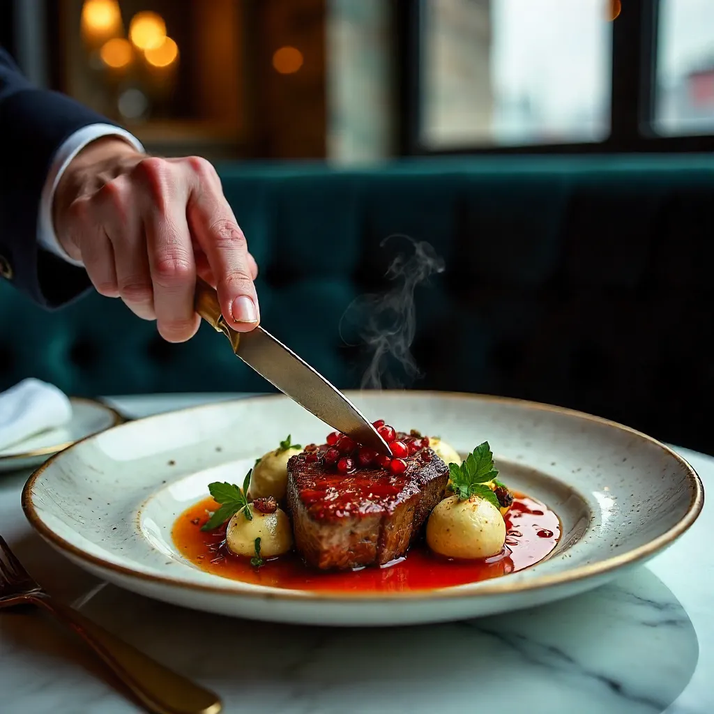 Close-Up Dining in an Istanbul Luxury Restaurant