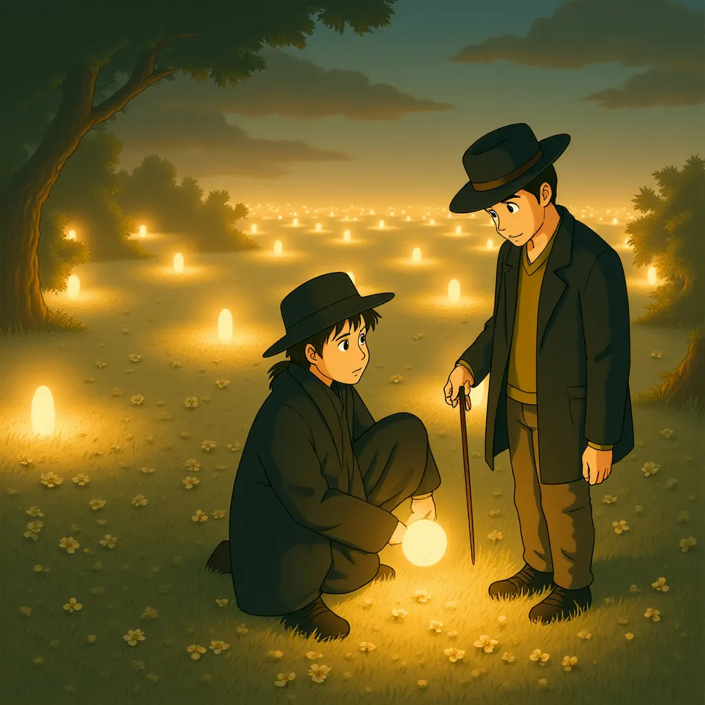 Hugh Jackman and Andy Serkis in The Prestige (2006) - Anime style