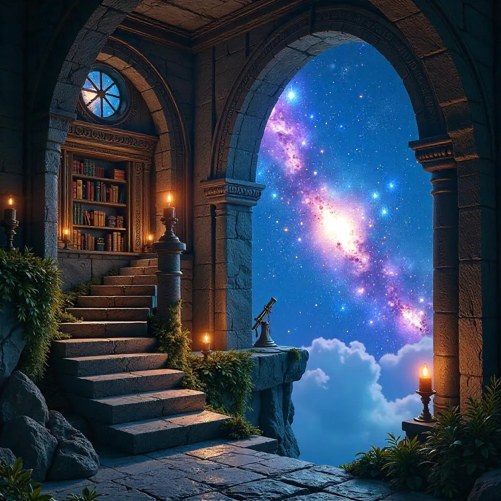 Galactic Wizard Tower: 3D Render