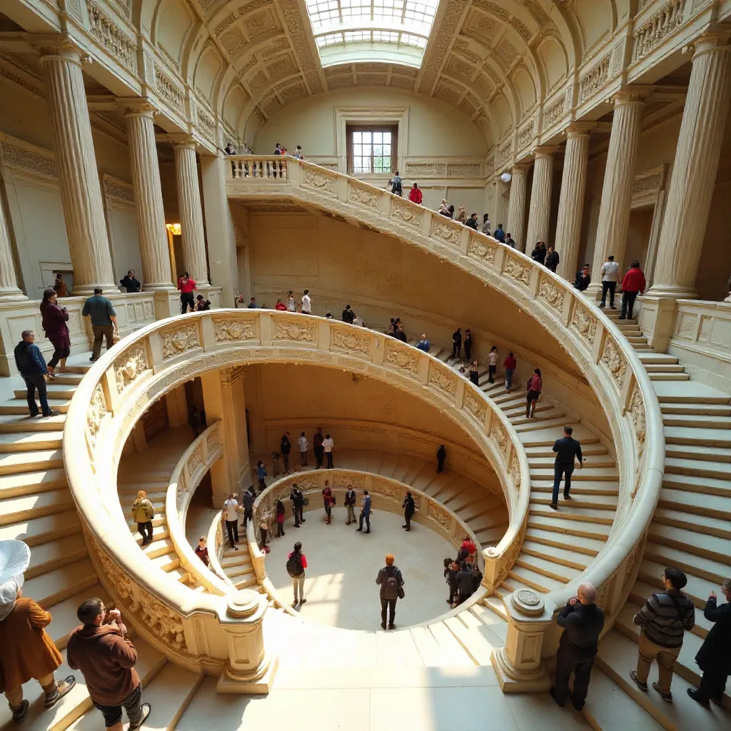 Iconic Bramante Staircase at Vatican Museums