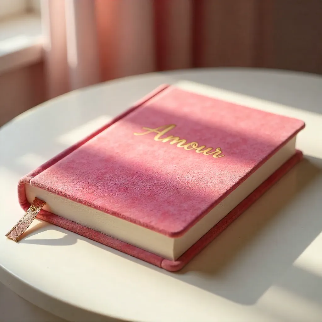 Amour Velvet Journal: Pink Velvet Notebook