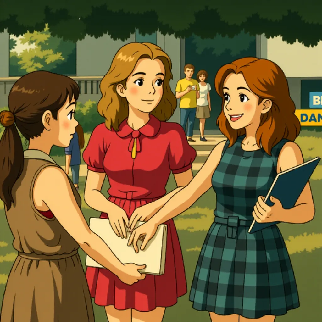 Anna Kendrick, Brittany Snow, and Anna Camp in Pitch Perfect (2012) - Anime style