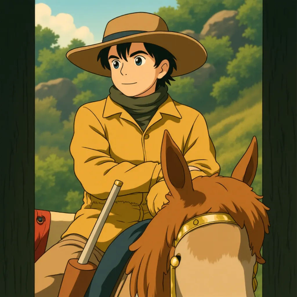 Matt Damon in True Grit (2010) - Anime style