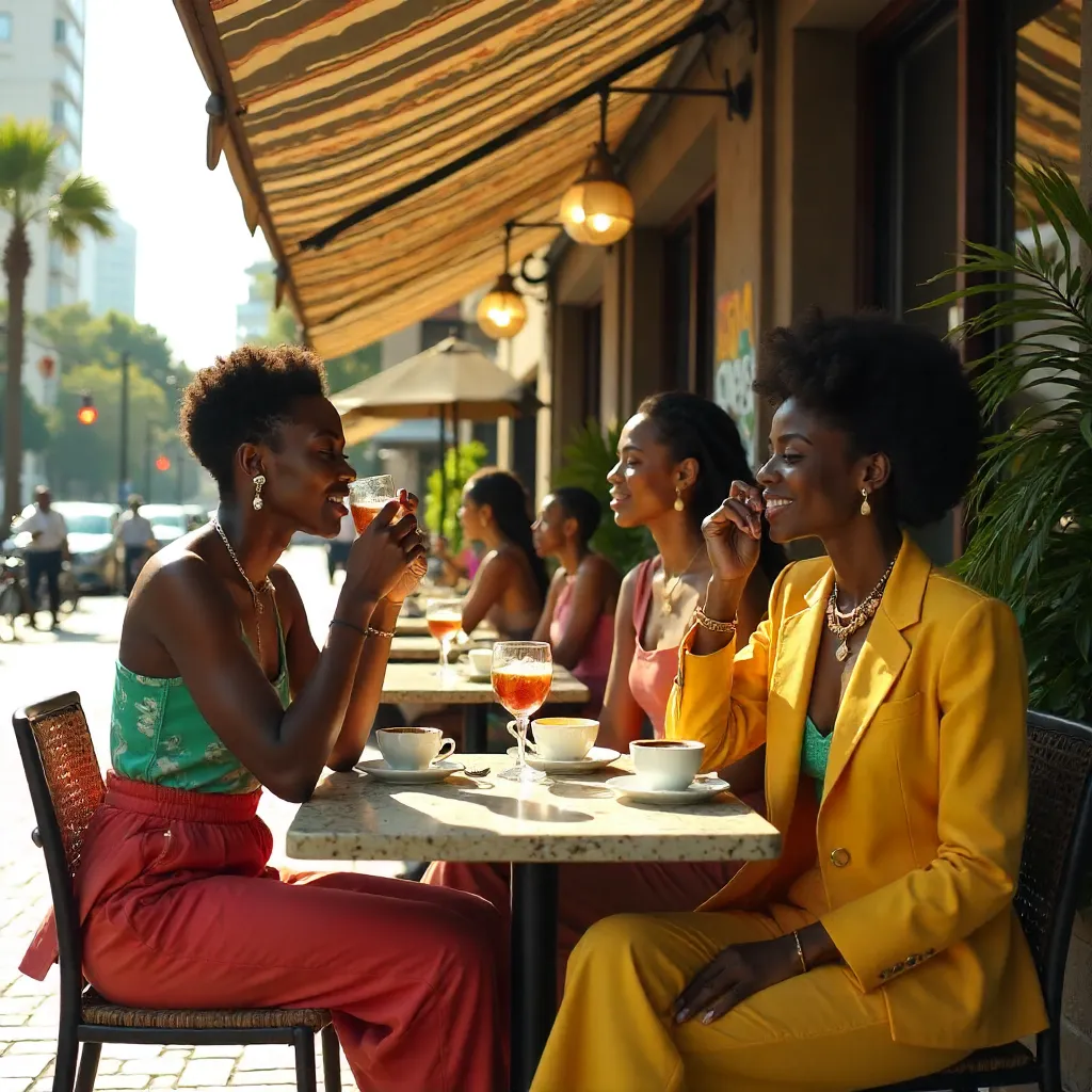 Sunny Johannesburg Café Fashion Day