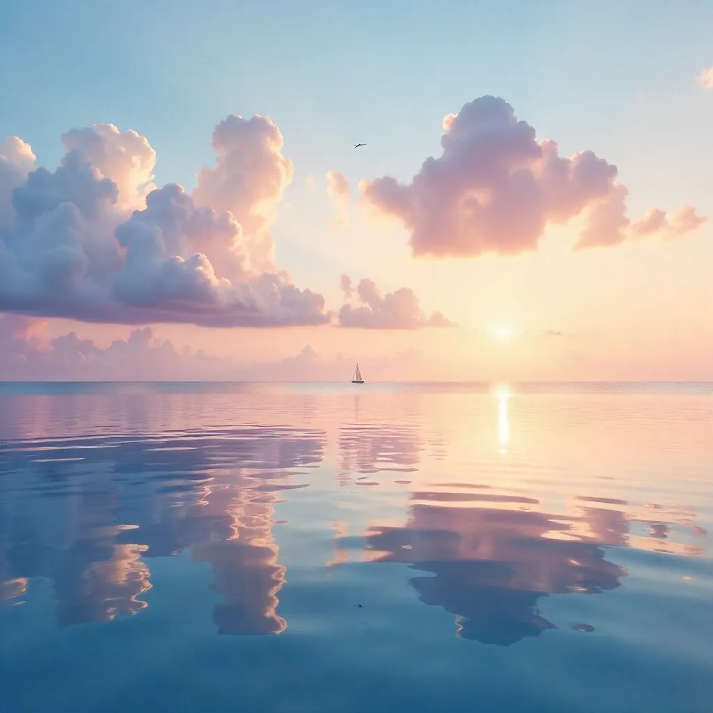 Dusk Serenity Over a Quiet Ocean