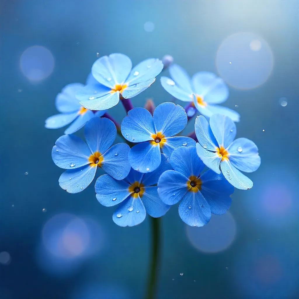 Dreamy Swirl of Blue Forget-me-nots