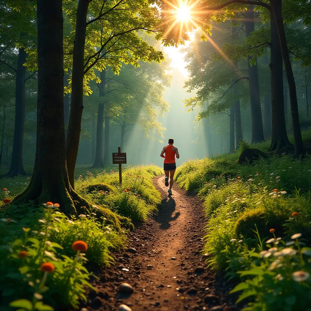 Peaceful Kyiv Forest Running Path for Fitness Lovers