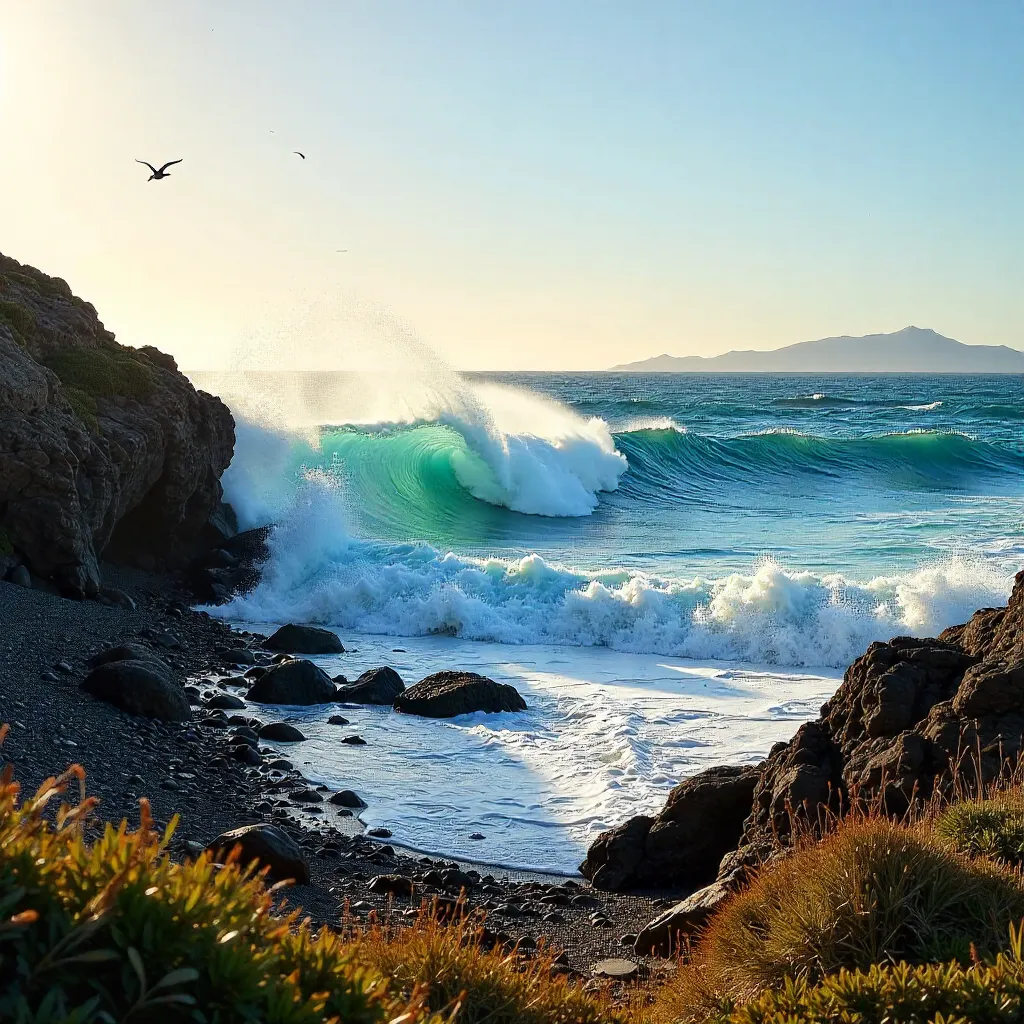Dynamic Ocean Wave at Bicheno, Tasmania