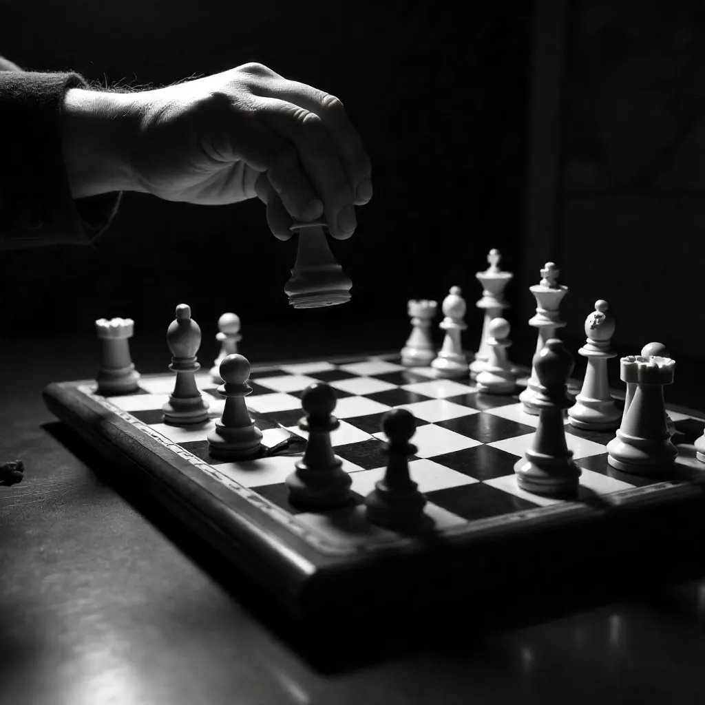 Chiaroscuro Chess: Intense Mid-Game Duel