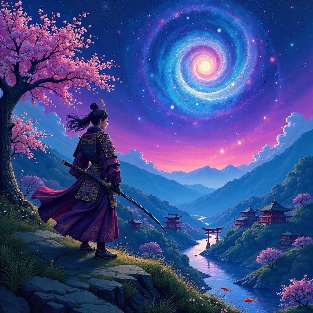 Nebula Samurai in Feudal Japan