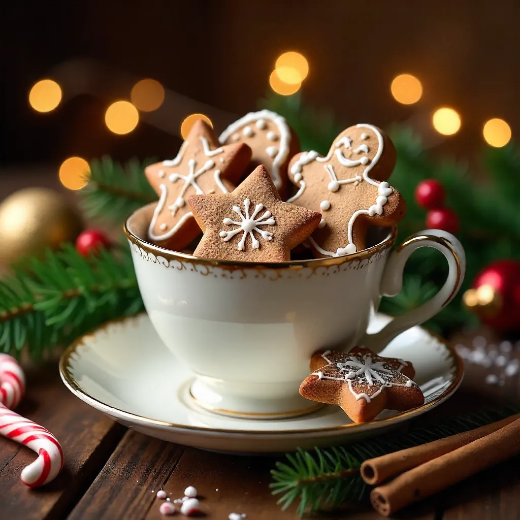 Gingerbread Delights in a Dainty Teacup