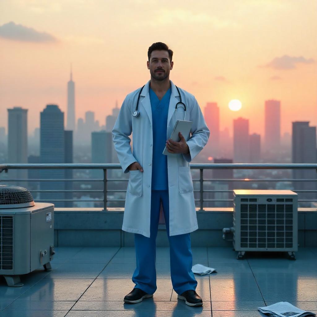 Rooftop Doctor: Photorealistic 3D Render