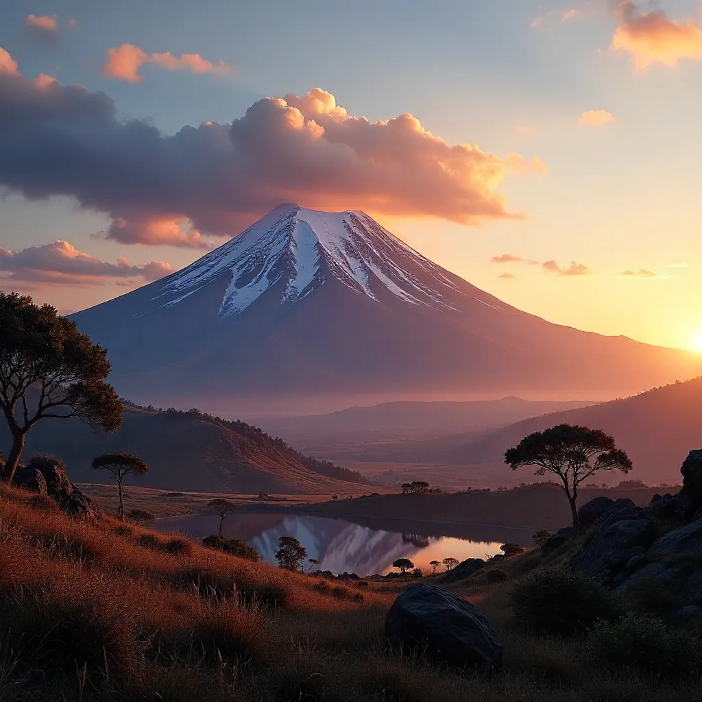 Kilimanjaro Sunrise: Serene Peak at Dawn
