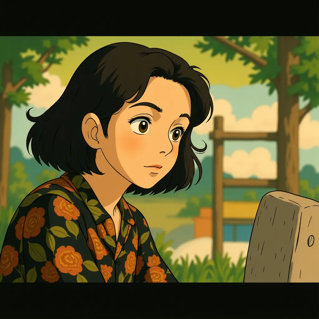 Daniela Melchior in Road House (2024) - Ghibli style