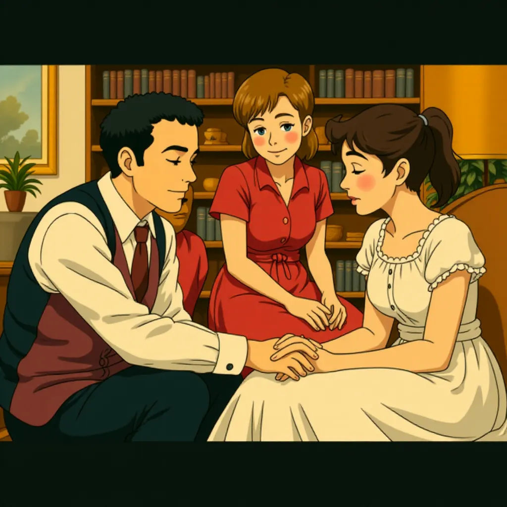 Melanie Lynskey and Danny McBride in Up in the Air (2009) - Anime style