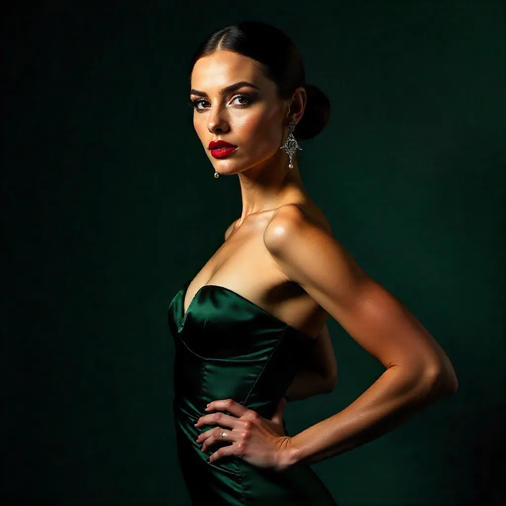 Moody Studio Portrait: Modern Glamour Model