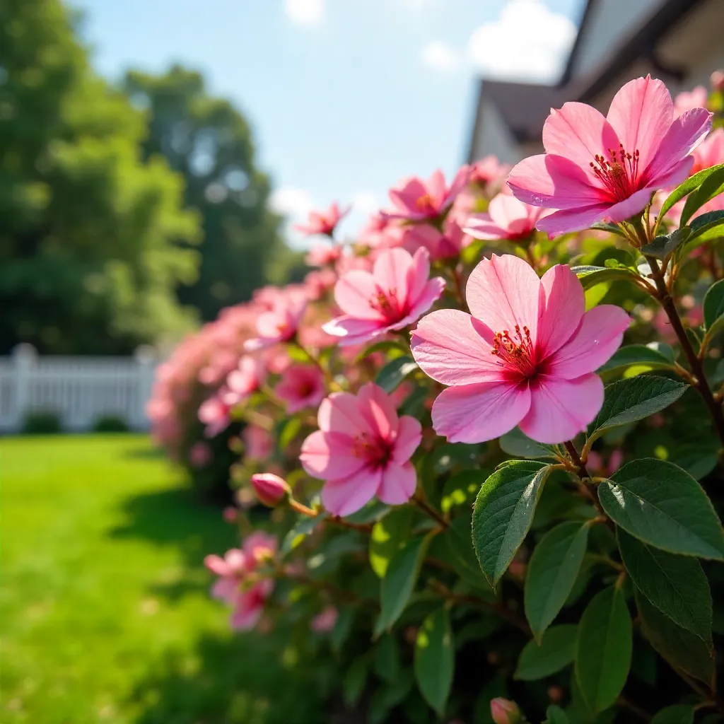 Pink-Petaled Summer Garden in Full Bloom