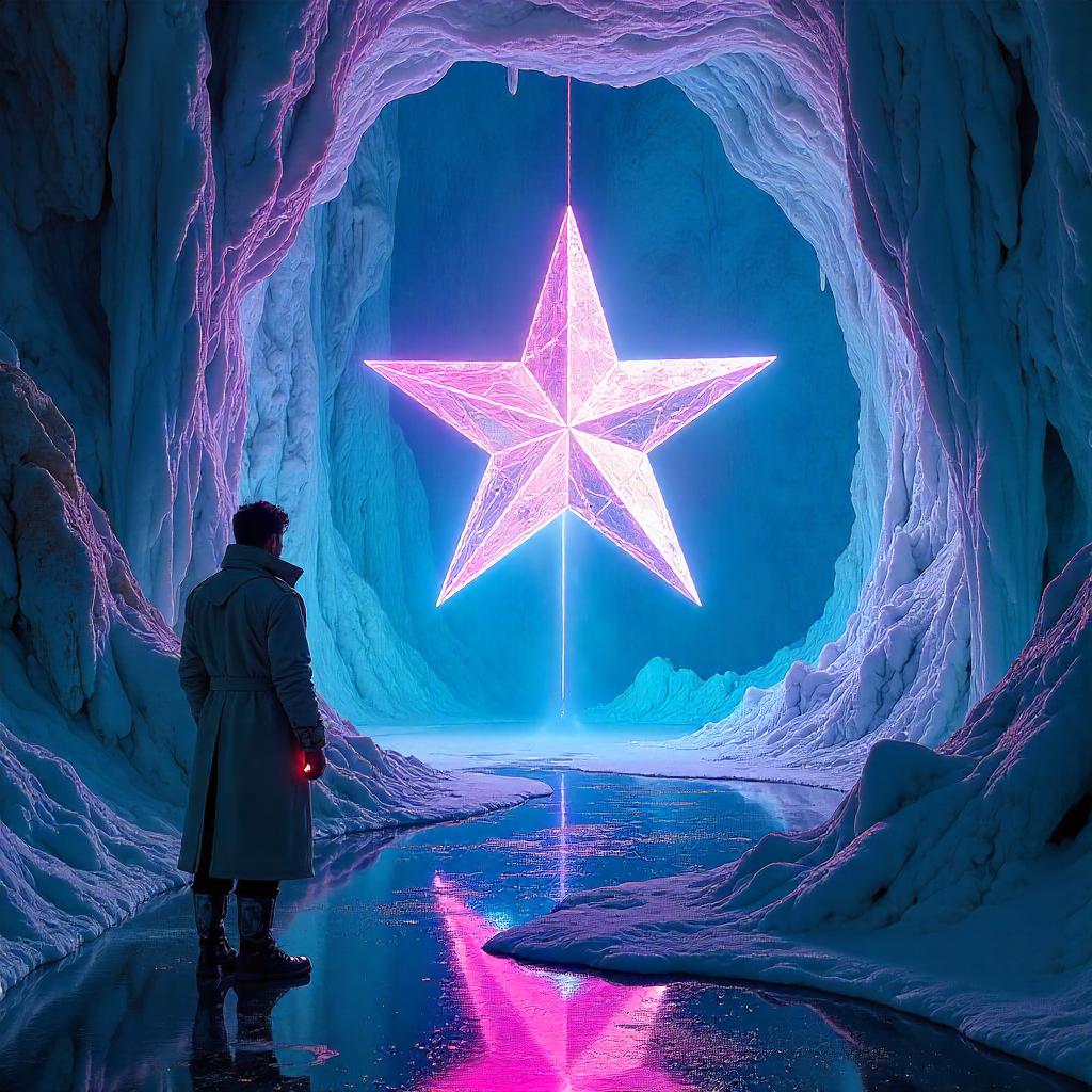 Neon Star in the Ice Cave: Cyberpunk Echoes