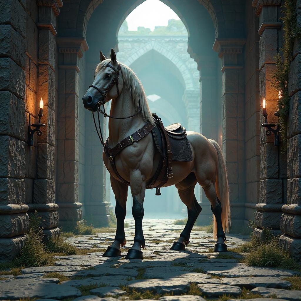 Centaurs Inside the Drawbridge Chamber (3D Render)