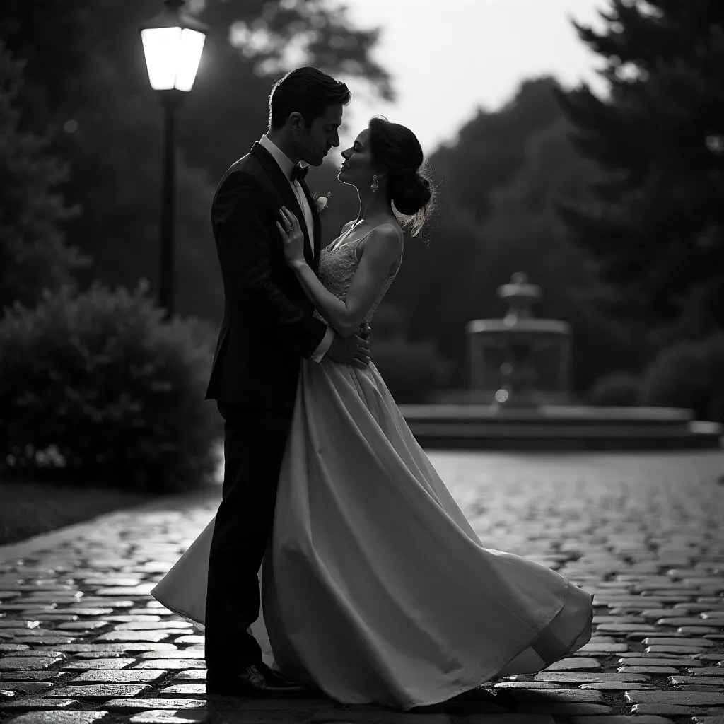 Timeless Outdoor Dance in Black and White