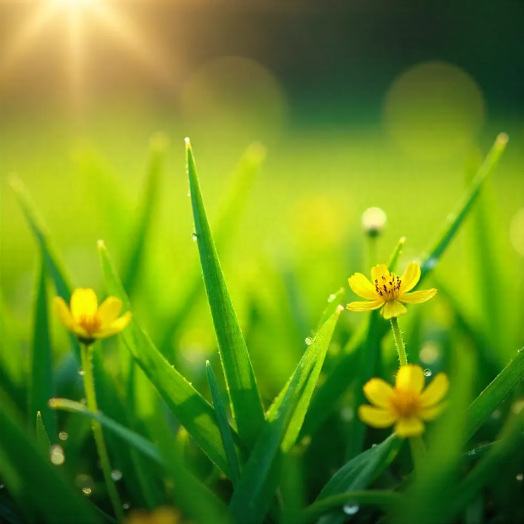 Macro Close-Up: Spring Meadow in Bloom
