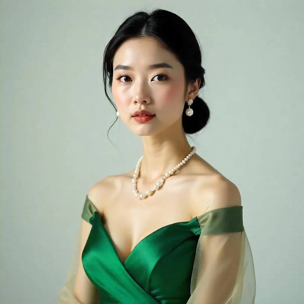 Elegant Studio Portrait of an Asian Woman