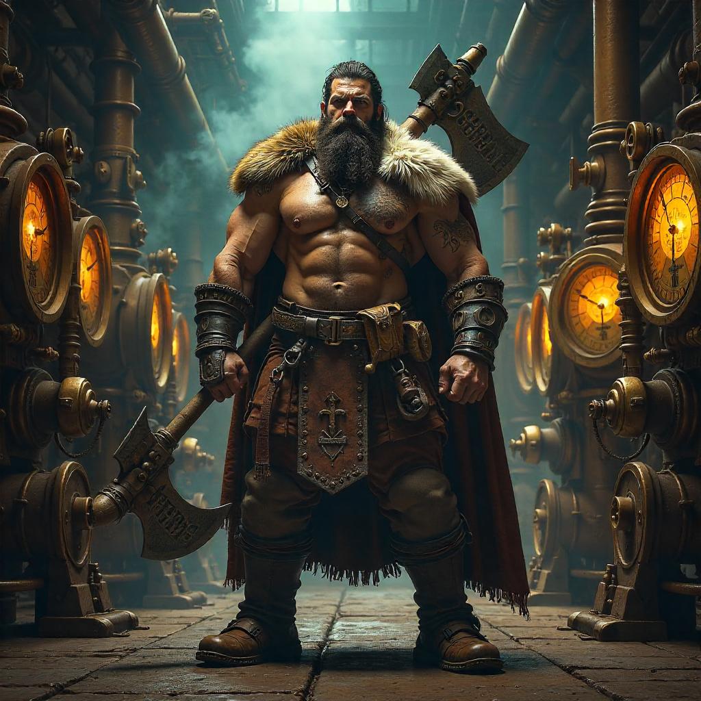 Barbarian Concept Art Inside a Steam Engine